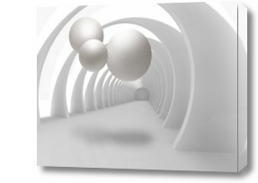 Картина 3D абстракция тоннель с шарами